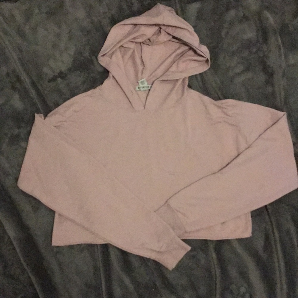 Purple Cropped Sweatshirt
